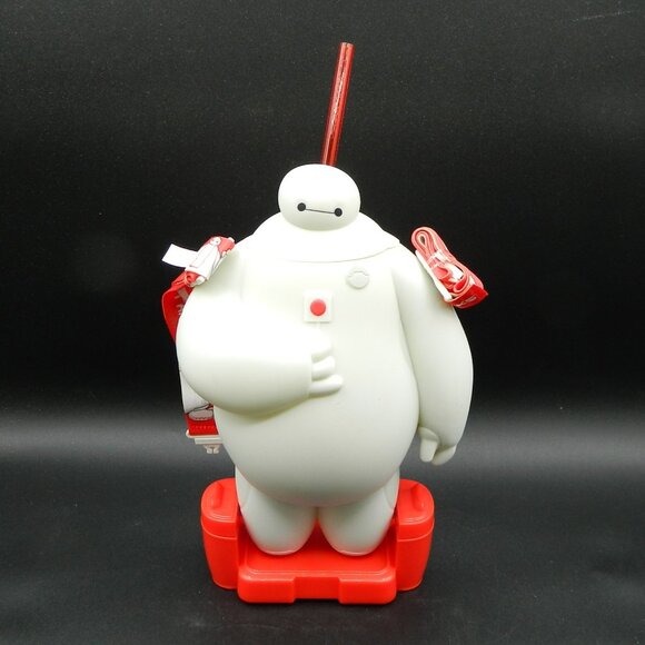 Disney Parks Baymax Sipper Big Hero 6 with lanyard and straw NWOT - Picture 1 of 7